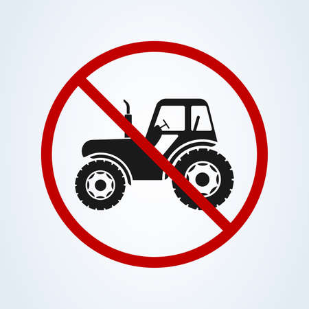 No tractor icon vector construction machine,Truck farmのイラスト素材