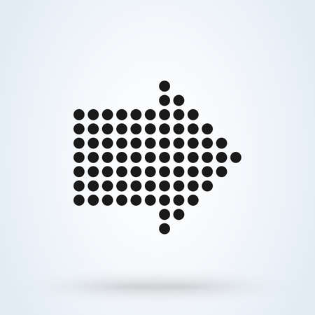 Dots arrow in flat style on white background.のイラスト素材