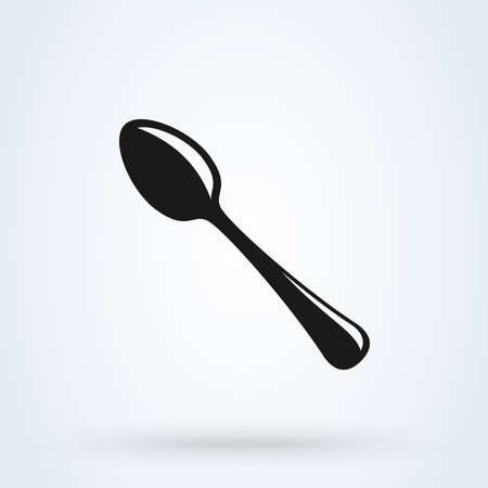 Spoon Cutlery symbol. flat style Vector illustrationのイラスト素材