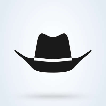 Cowboy hat icon isolated on white background. Vector illustrationのイラスト素材