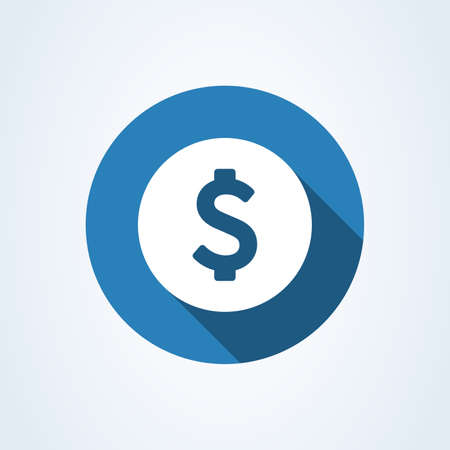 Coin dollar. Flat style. Vector illustration icon isolated on white background.のイラスト素材