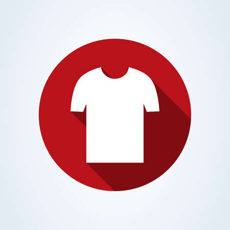 T-shirt flat style. Vector illustration icon isolated on white background.のイラスト素材