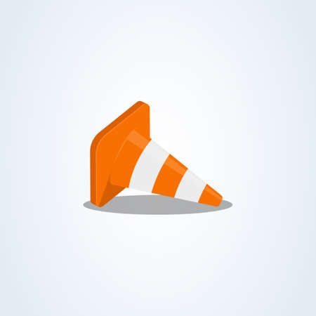 Traffic cone flat style. Simple vector modern icon design illustration.のイラスト素材