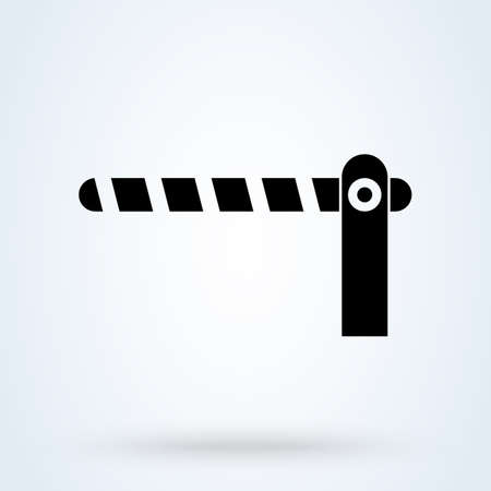 Automatic car barrier. Simple vector modern icon design illustration.のイラスト素材