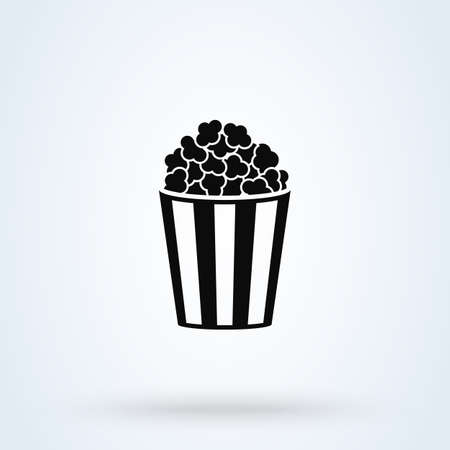 Popcorn Simple vector modern icon design illustrationのイラスト素材