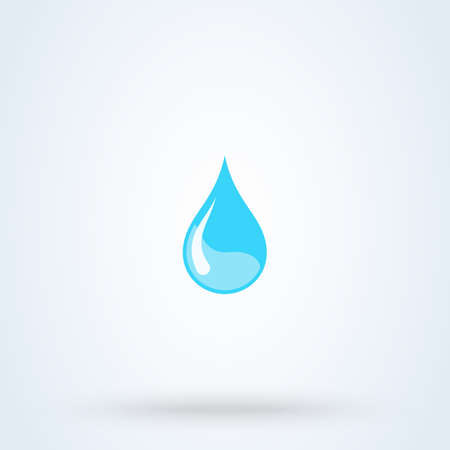 Blue water drop. vector modern icon design illustration.のイラスト素材