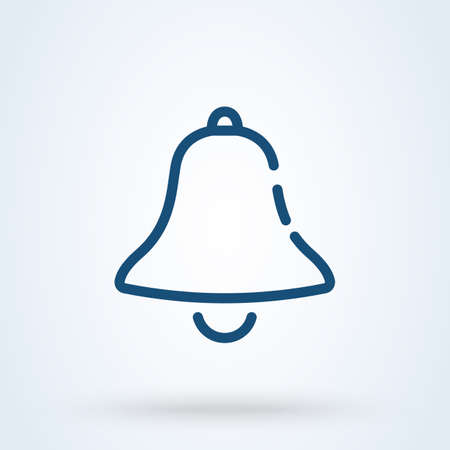 Message and chat notification bell outline vector iconのイラスト素材