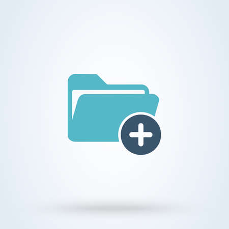 add and plus file Simple vector modern icon design illustration.のイラスト素材