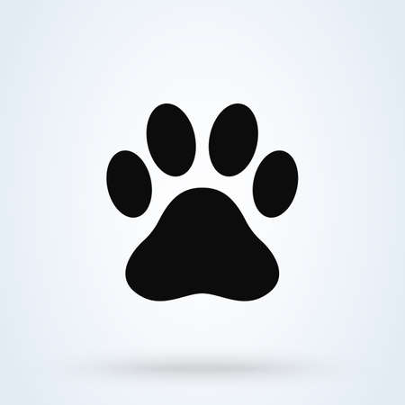 animal black paw. Simple vector modern icon design illustration.のイラスト素材