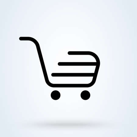 shopping cart e-commerce, Simple vector modern icon design illustration.のイラスト素材