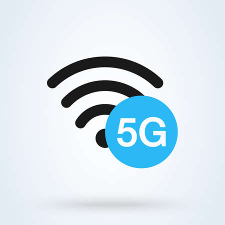 5th Generation. Vector 5G Wireless Internet Network Connection Information Technology Illustrationのイラスト素材