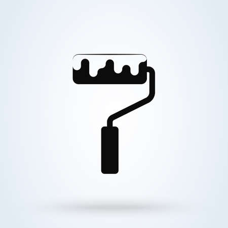 Renovation paint roller. Simple vector modern icon design illustrationのイラスト素材