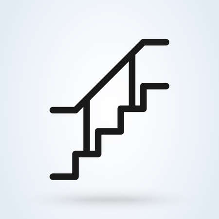 Stairs Symbol Vector Illustration. Flat vector web iconのイラスト素材