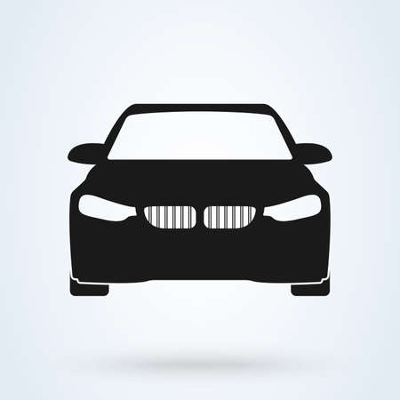 Vector car symbol front view icon.のイラスト素材