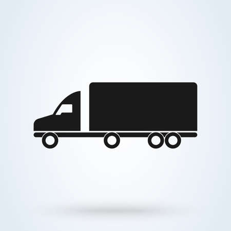 Delivery Truck icon on white background. Vector illustrationのイラスト素材
