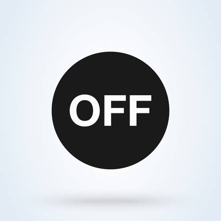 Off Switch button Simple vector modern icon design illustration.のイラスト素材