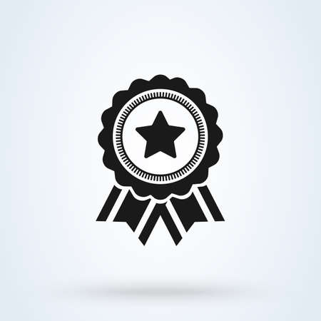 Certification seal ribbon, Simple vector modern icon design illustration.のイラスト素材