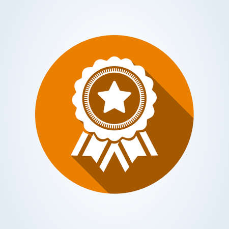 Certification seal ribbon, Simple vector modern icon design illustration.のイラスト素材