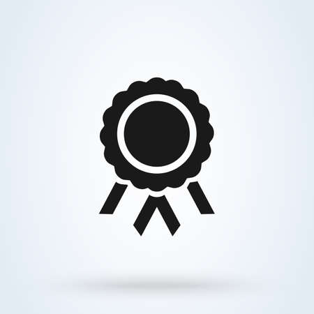 Certification seal ribbon, Simple vector modern icon design illustration.のイラスト素材