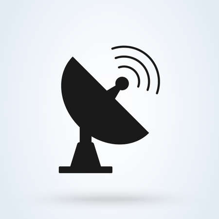 satellite dishe. Simple vector modern icon design illustration.のイラスト素材