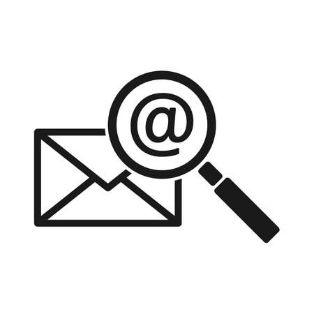 search email and letter. Simple vector modern icon design illustration.のイラスト素材