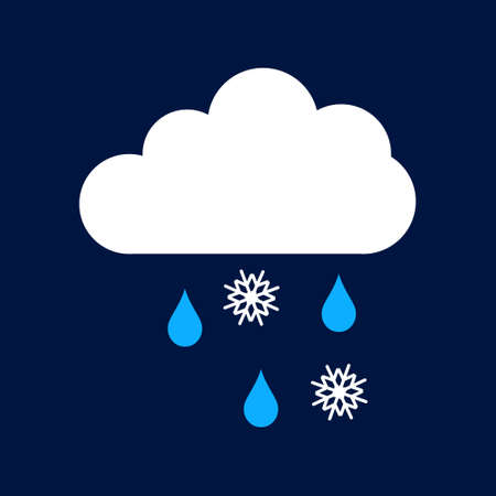 snow rain Simple vector modern icon design illustration.