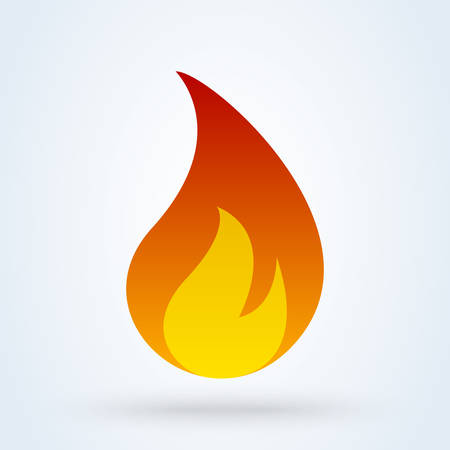 flame and burn flat. Simple vector modern icon design illustration.のイラスト素材