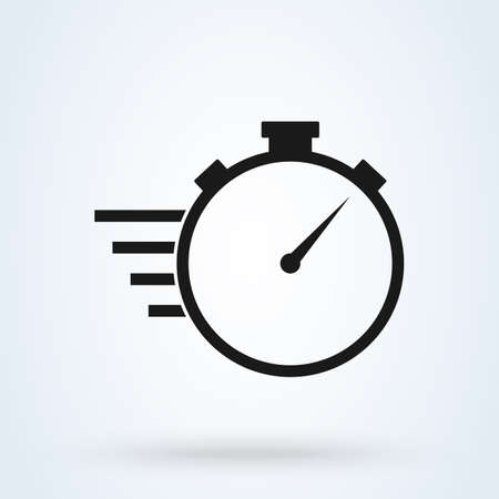 stopwatch speed symbol, Simple vector modern icon design illustration.のイラスト素材