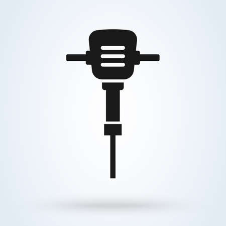 jackhammer equipment vector modern icon design illustration.のイラスト素材