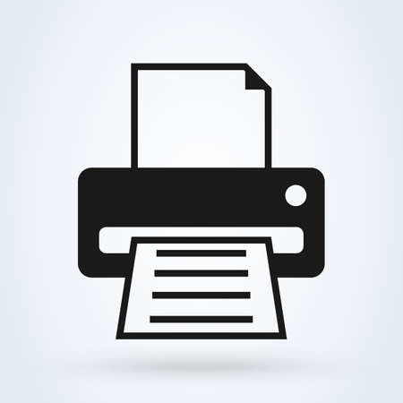machine printer Simple vector modern icon design illustration.のイラスト素材