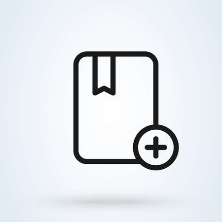 Add new book. Simple vector modern icon design illustration.のイラスト素材
