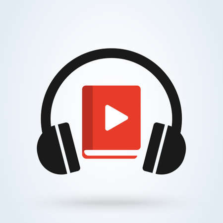 audio book icon vector modern design illustrationのイラスト素材