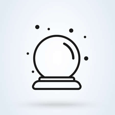 outline crystal magic, Simple vector modern icon design illustration.のイラスト素材