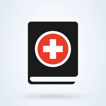 medicine health book, Simple vector modern icon design illustration.のイラスト素材