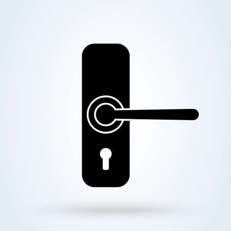 Door handle flat vector modern icon design illustrationのイラスト素材