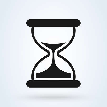 hourglass symbol, vector modern icon design illustration