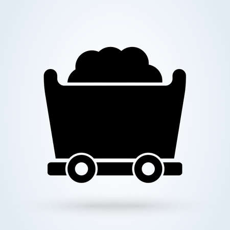 Mine Cart Simple vector modern icon design illustration.のイラスト素材
