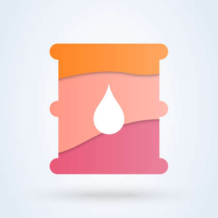 Petrol, oil barre flat cute. vector modern design illustration.のイラスト素材