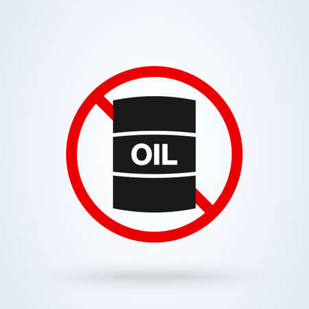 oil barrel no. Simple vector modern icon design illustration.のイラスト素材