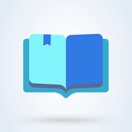 open book flat. Simple vector modern icon design illustrationのイラスト素材