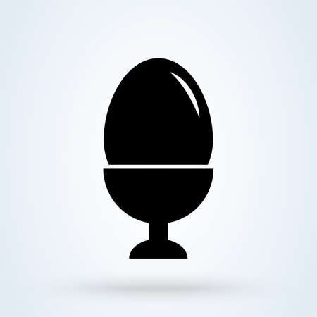 egg stand Simple vector modern icon design illustration.のイラスト素材