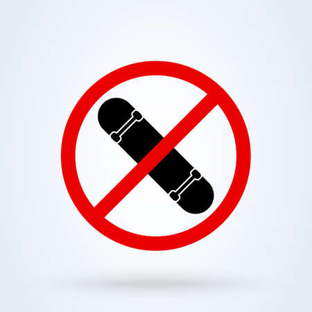 skateboard no icon. vector Simple modern design illustration.のイラスト素材