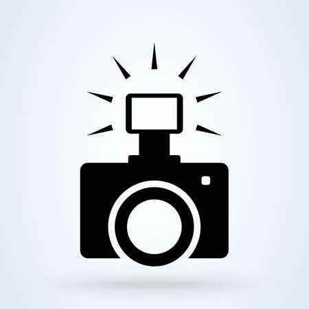 Camera flash, Photography icon. Isolated Photocamera With Symbolのイラスト素材