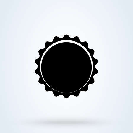 Beer Bottle cap vector. Illustration isolated icon.のイラスト素材