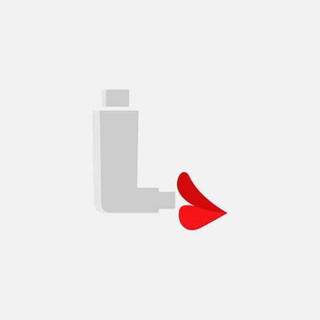 inhaler. vector Simple modern icon design illustration.のイラスト素材