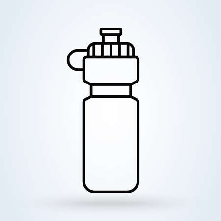 Sports water bottle linear icon. plastic bottle in line style. vector illustrationのイラスト素材