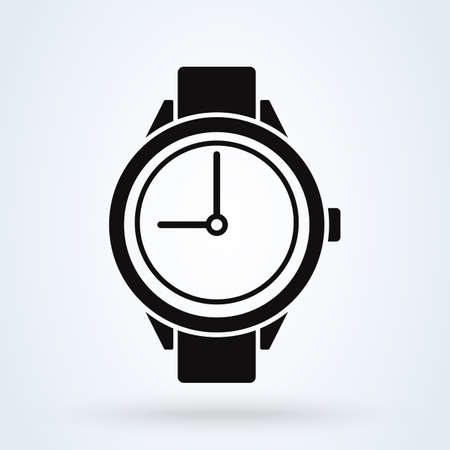 Wrist watch icon design isolated on white background. flat vector illustrationのイラスト素材