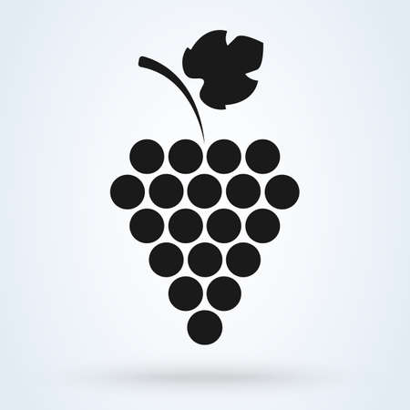 Bunch of grapes. Grapevine with leaf. Vector illustrationのイラスト素材