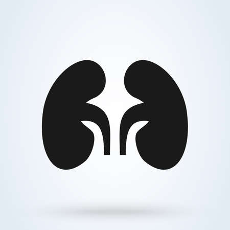 Human Simple kidneys icon symbol. Vector illustrationのイラスト素材