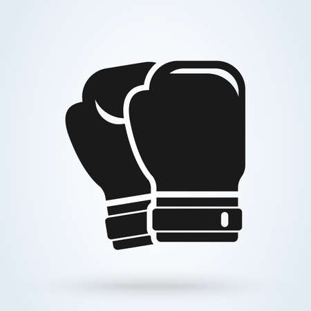 Vector boxing gloves icon. sport equipment. Isolated illustrationのイラスト素材